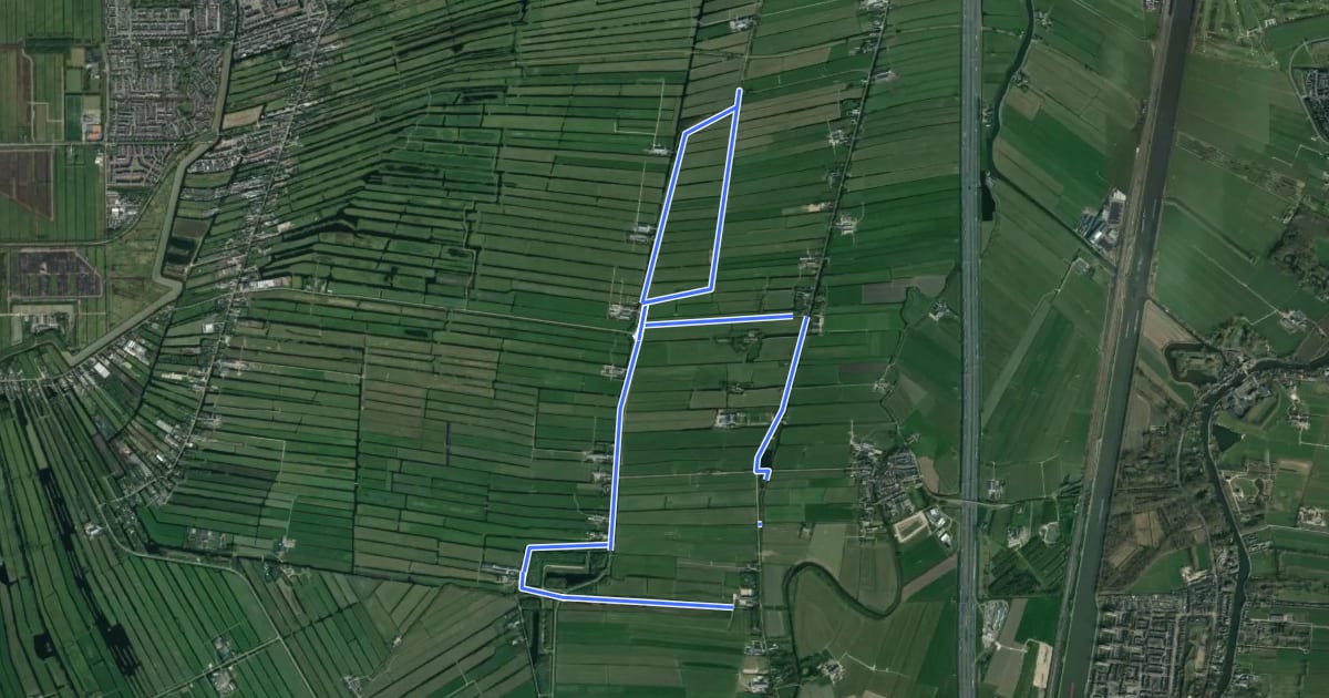 Маршрут Boerenland Wandeling на спутниковом снимке
