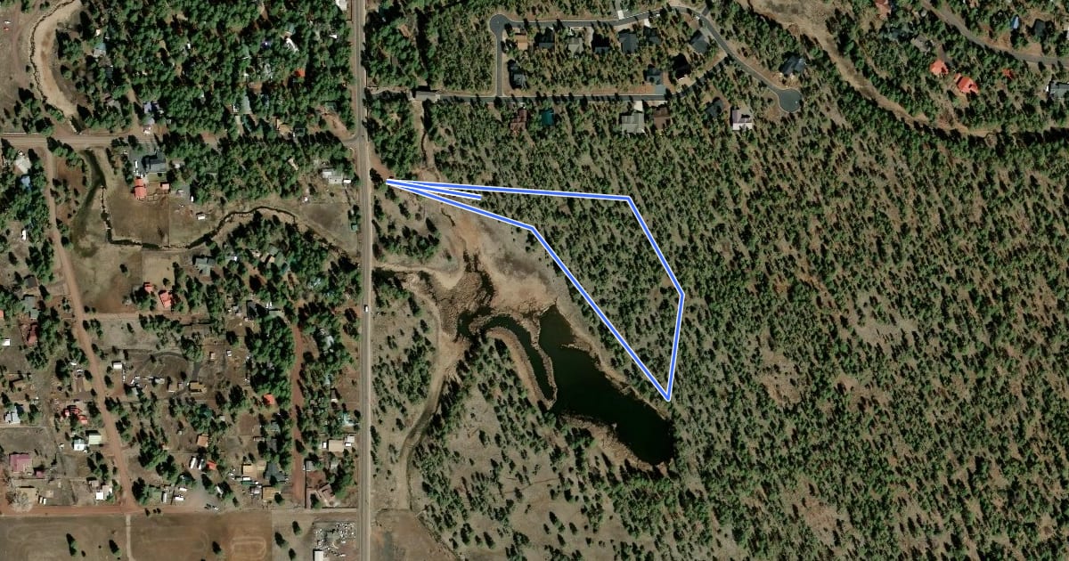 Маршрут Bog Springs Trail на спутниковом снимке