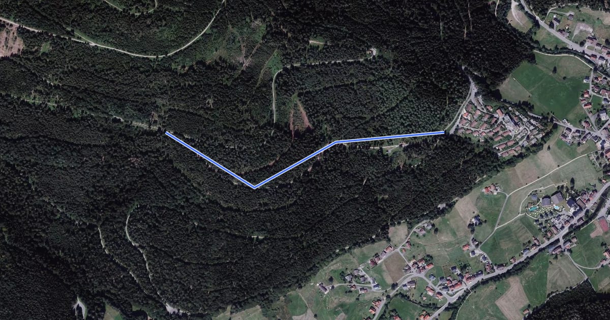 Маршрут Bogenweg - Röhrsberghalde на спутниковом снимке
