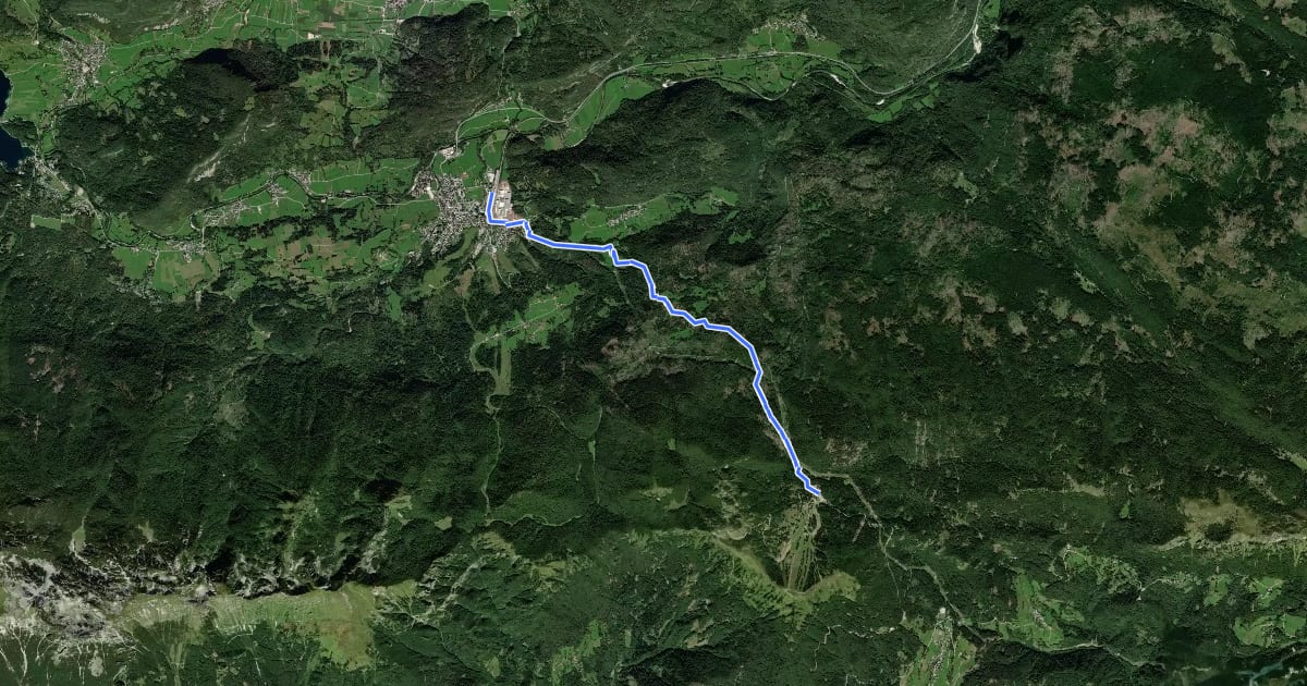 Маршрут Bohinjska Bistrica - Soriška pl. на спутниковом снимке