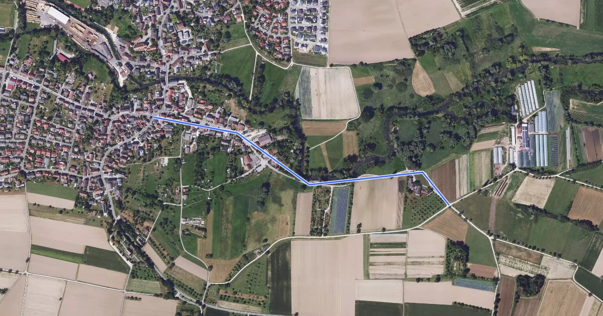 Маршрут Bohlingen Ledergasse - Ziegelhof на спутниковом снимке