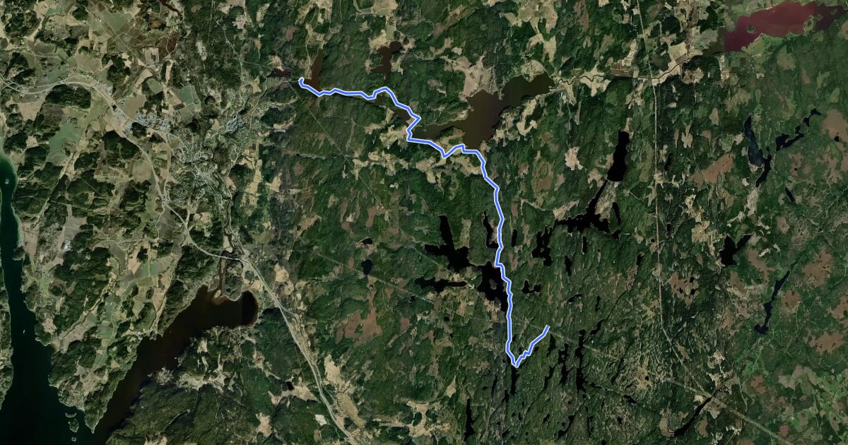 Маршрут Bohusleden - Etapp 15 Metsjö - Kaserna на спутниковом снимке