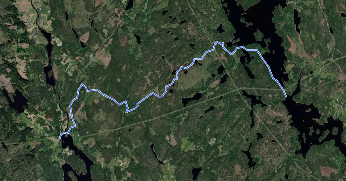 Маршрут Bohusleden - Etapp 23 Nornäs - Vassbotten на спутниковом снимке