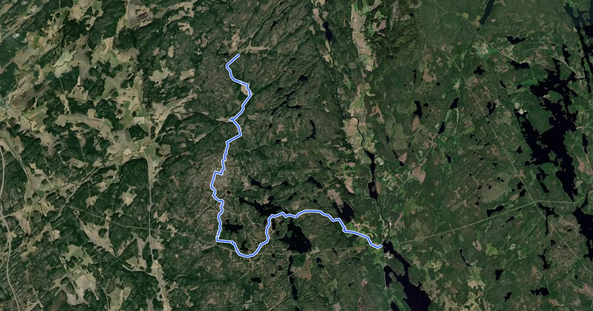 Маршрут Bohusleden - Etapp 24 Vassbotten - Håvedalen на спутниковом снимке