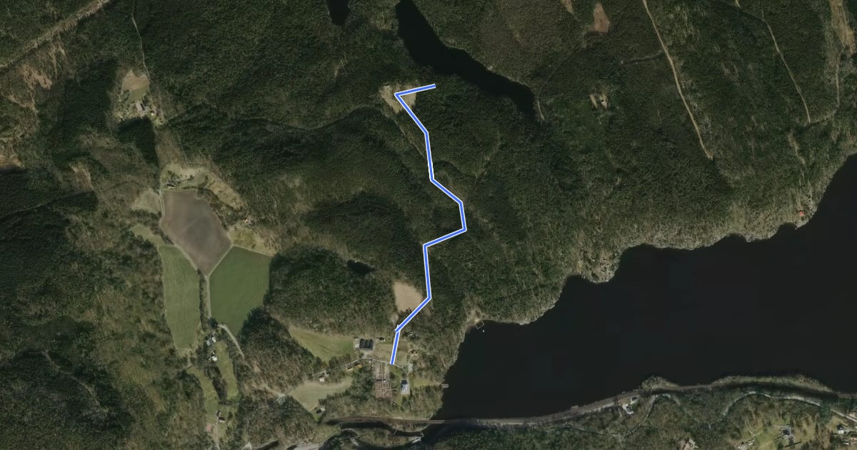 Маршрут Bohusleden - Genväg till Torpet Freden (Etapp 5) на спутниковом снимке