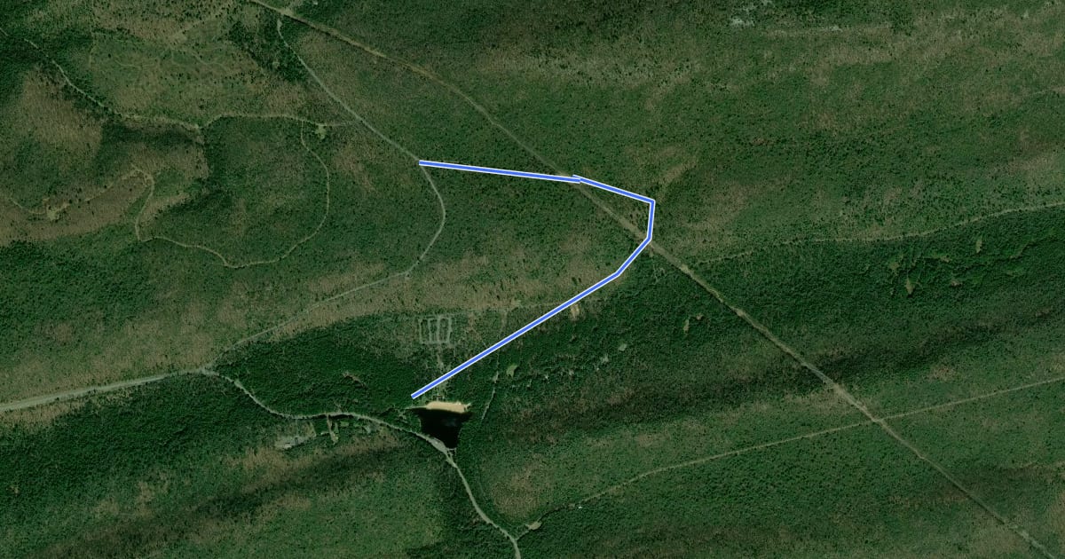 Маршрут Boiling Spring Trail на спутниковом снимке