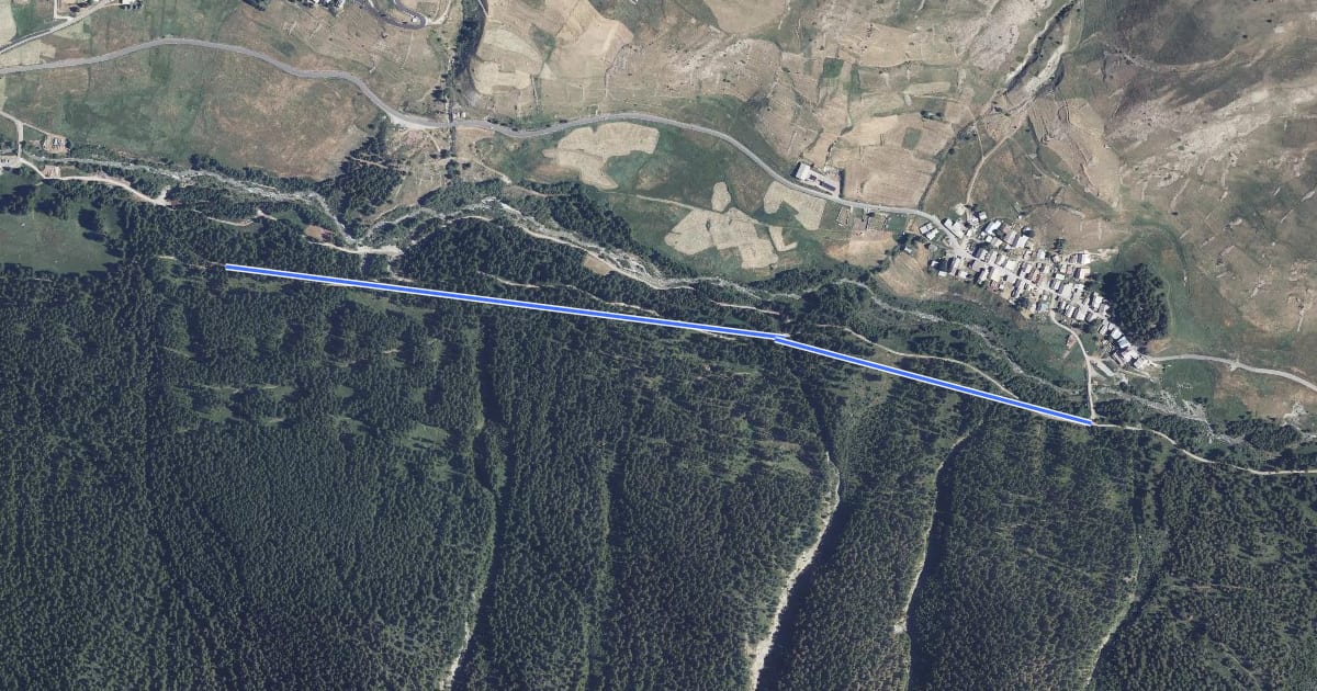 Маршрут Bois de la Salce - Pont de Peyra-Bartino на спутниковом снимке