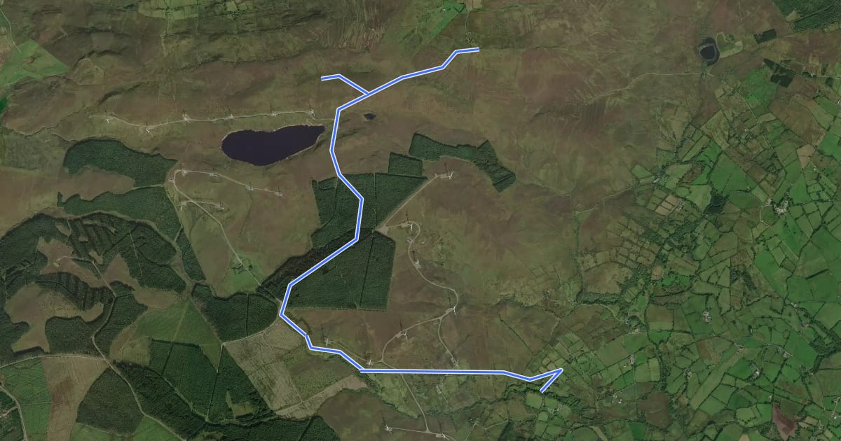 Маршрут Bolaght Mountain на спутниковом снимке