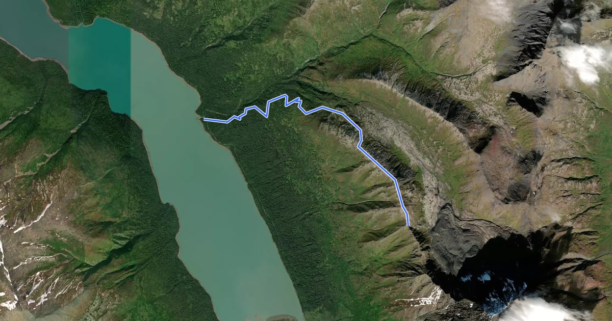 Маршрут Bold Ridge Overlook Trail на спутниковом снимке