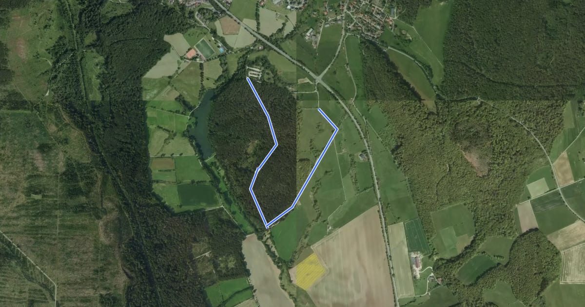 Маршрут Bollberg Rundweg A1 на спутниковом снимке