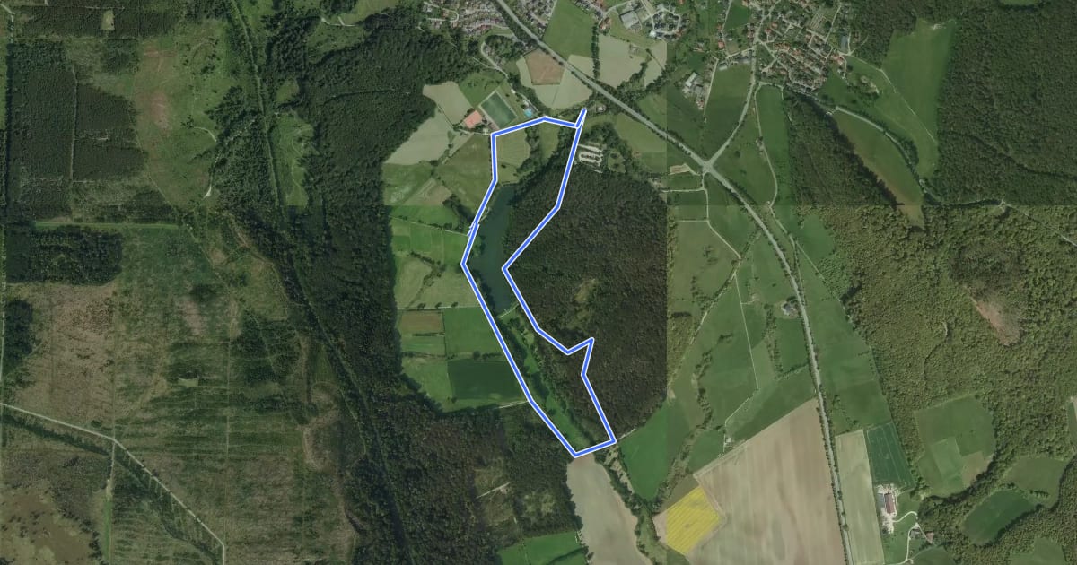 Маршрут Bollberg Rundweg A3 на спутниковом снимке