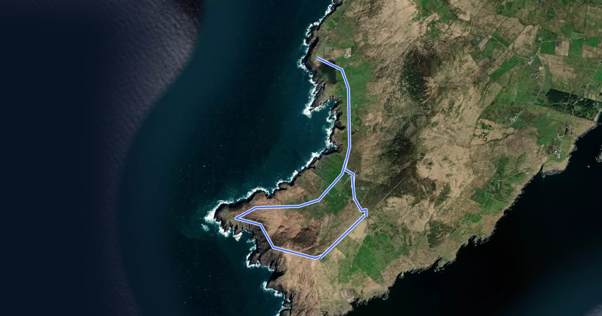 Маршрут Bolus Head Loop на спутниковом снимке