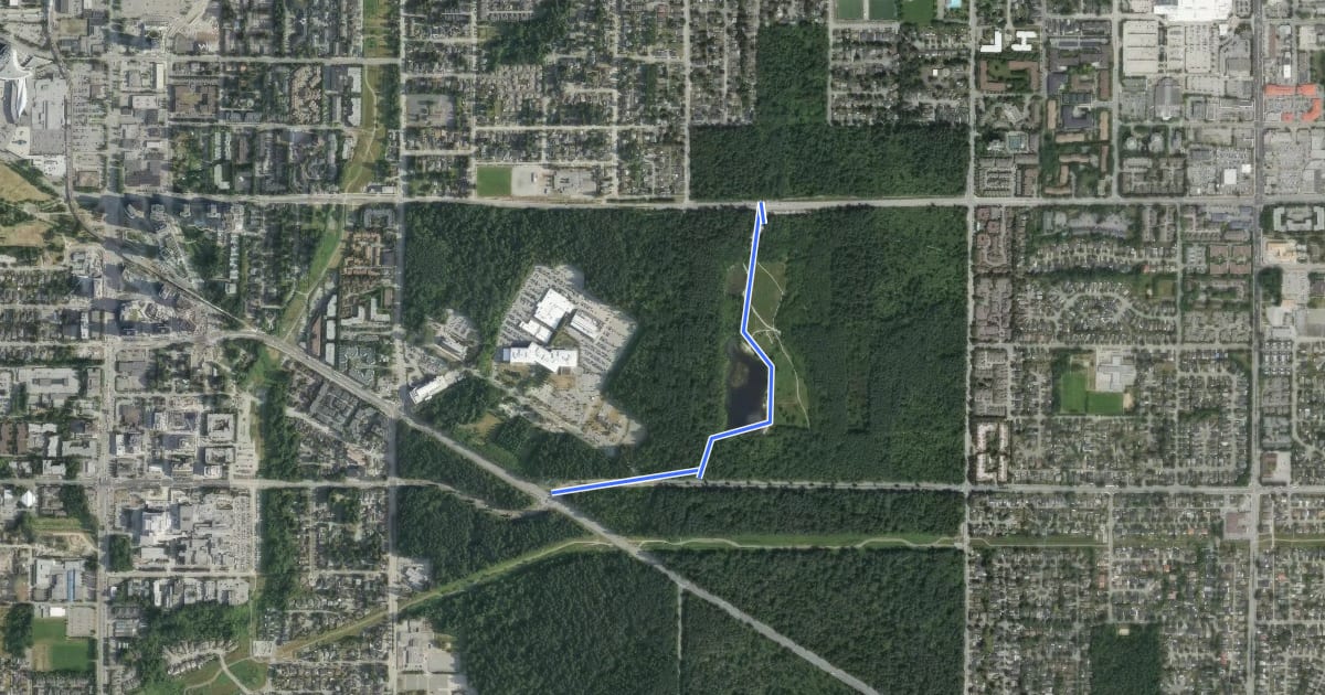 Маршрут Bon Accord Greenway на спутниковом снимке