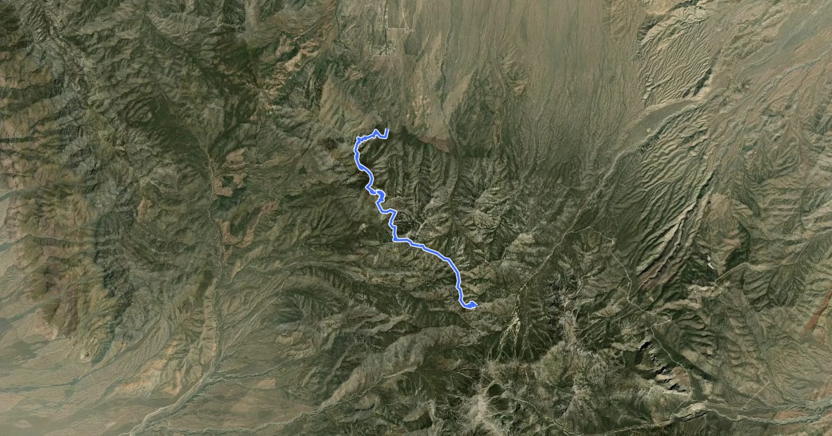 Маршрут Bonanza Trail на спутниковом снимке