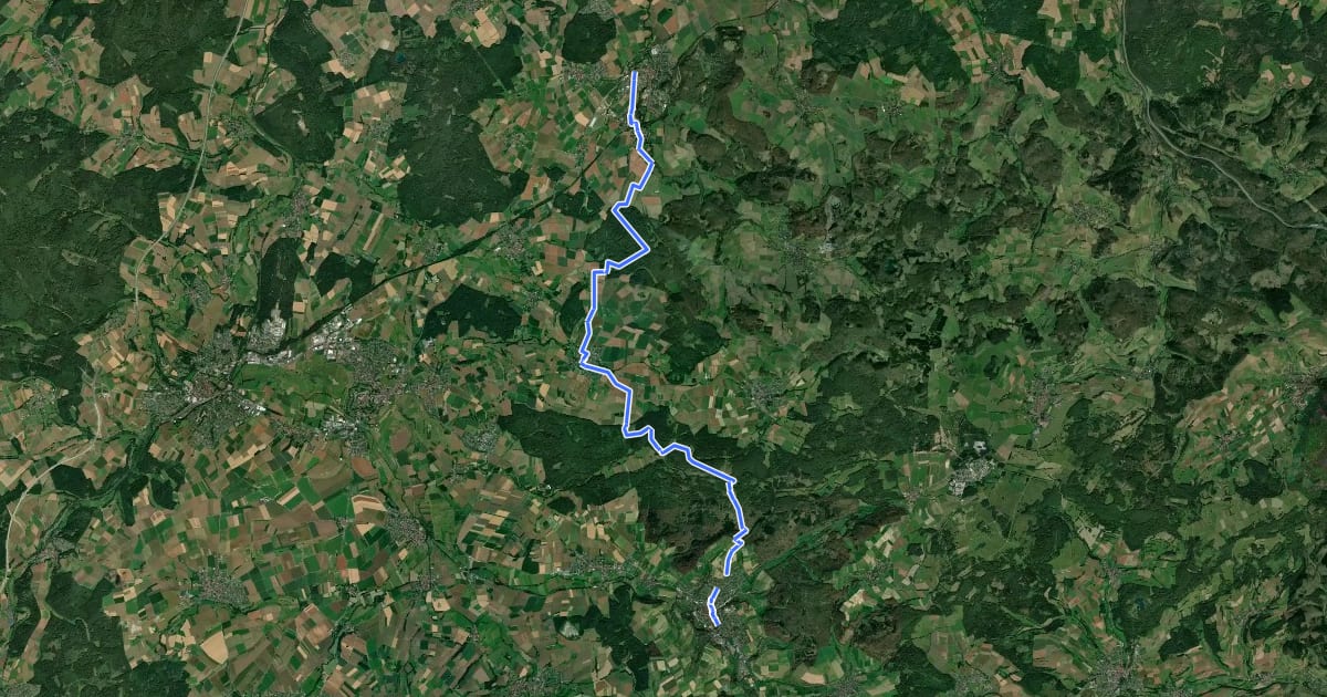 Маршрут Bonifatiuspfad Abschnitt 7, Frielendorf - Neukirchen на спутниковом снимке