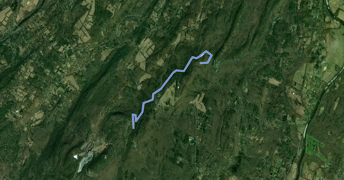 Маршрут Bonticou Road на спутниковом снимке