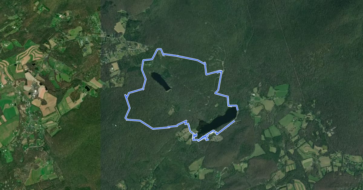 Маршрут Boone Trail на спутниковом снимке