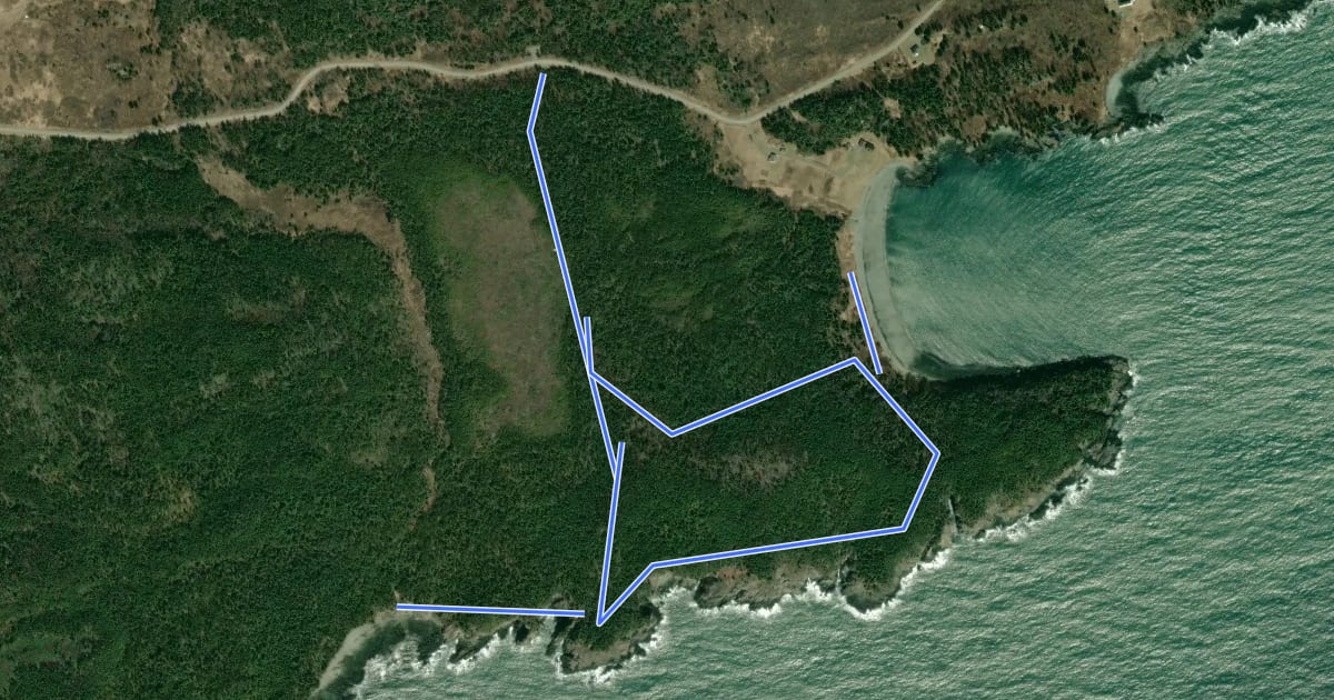 Маршрут Boot Head Trail на спутниковом снимке