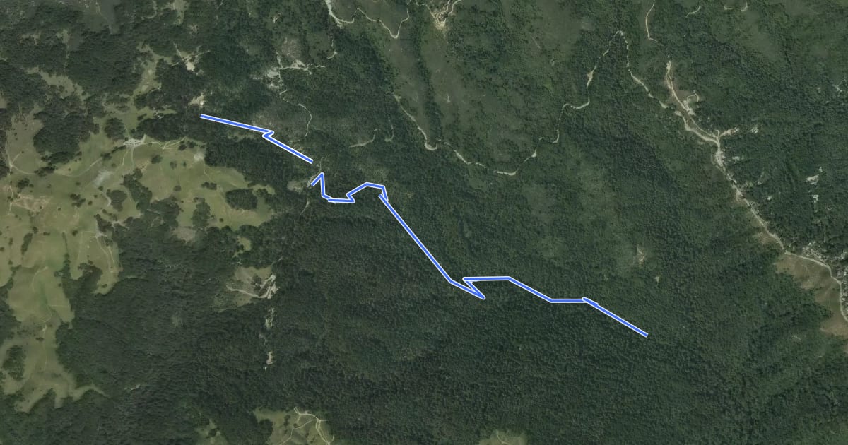 Маршрут Bootjack Trail на спутниковом снимке