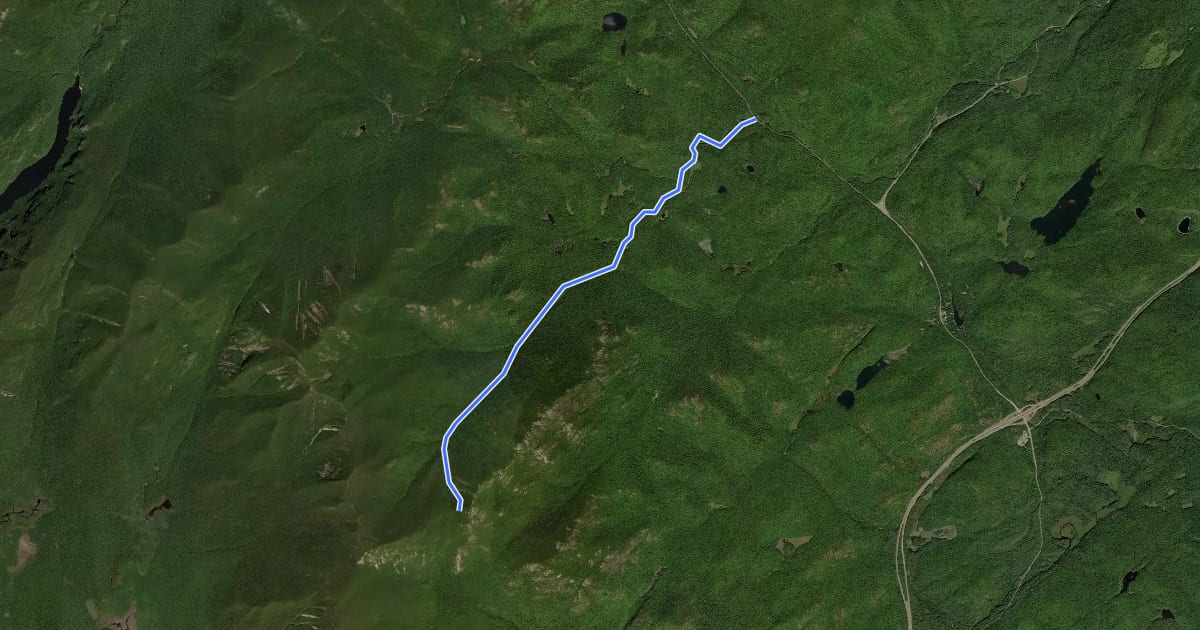 Маршрут Boquet Forks Trail на спутниковом снимке