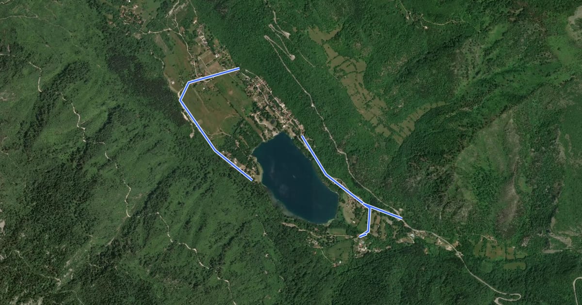 Маршрут Boračko Jezero-Crna Gora-Borašnica-Prenj на спутниковом снимке