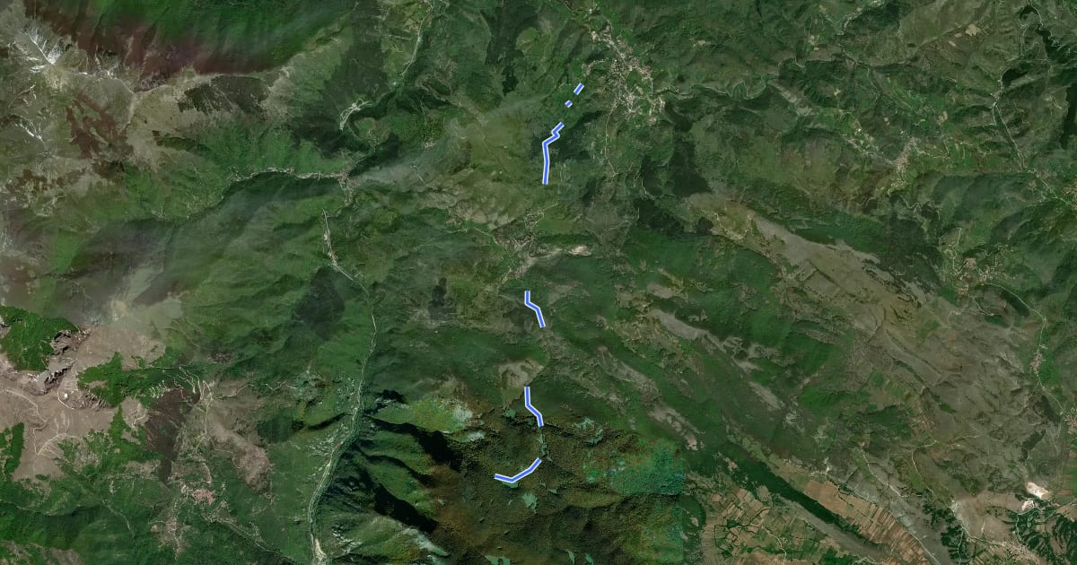 Маршрут Borbona-Valle Mare-La Mozza на спутниковом снимке