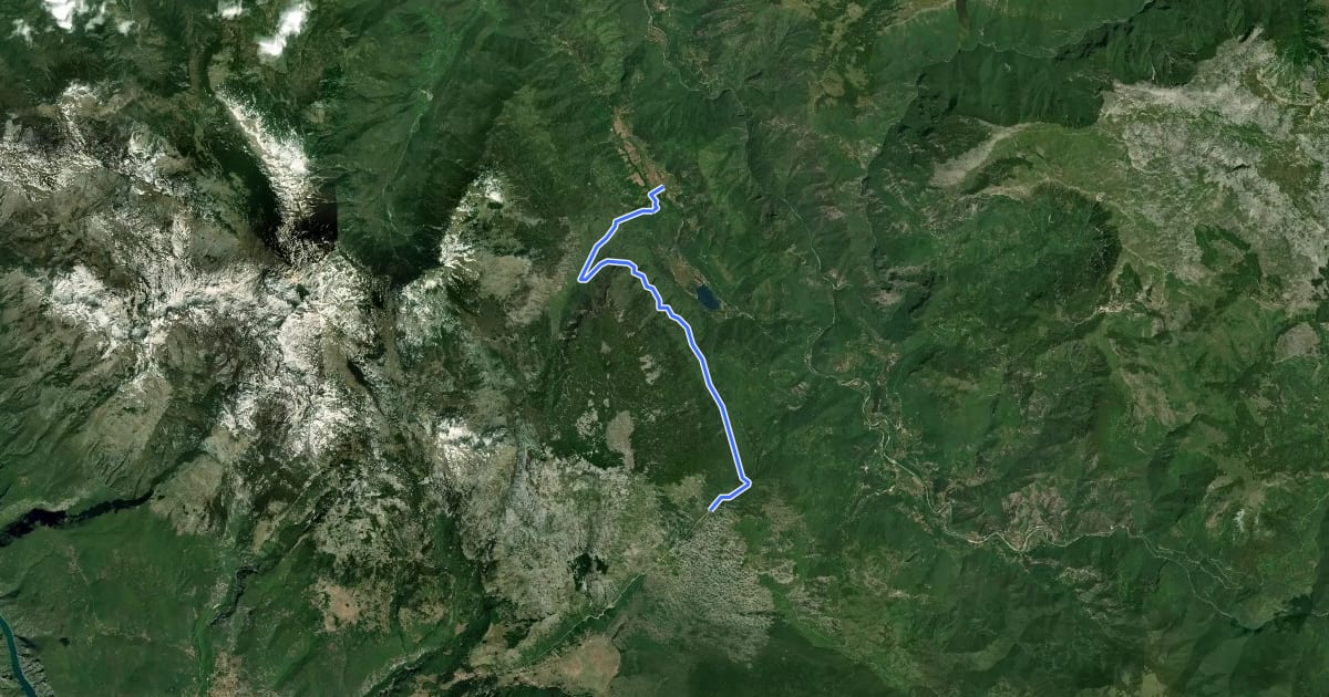 Маршрут Borci-Borašnica-Prenj на спутниковом снимке