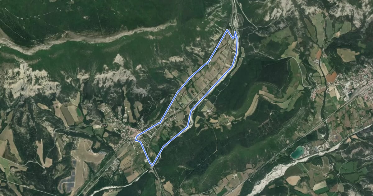 Маршрут Bords du Buëch на спутниковом снимке