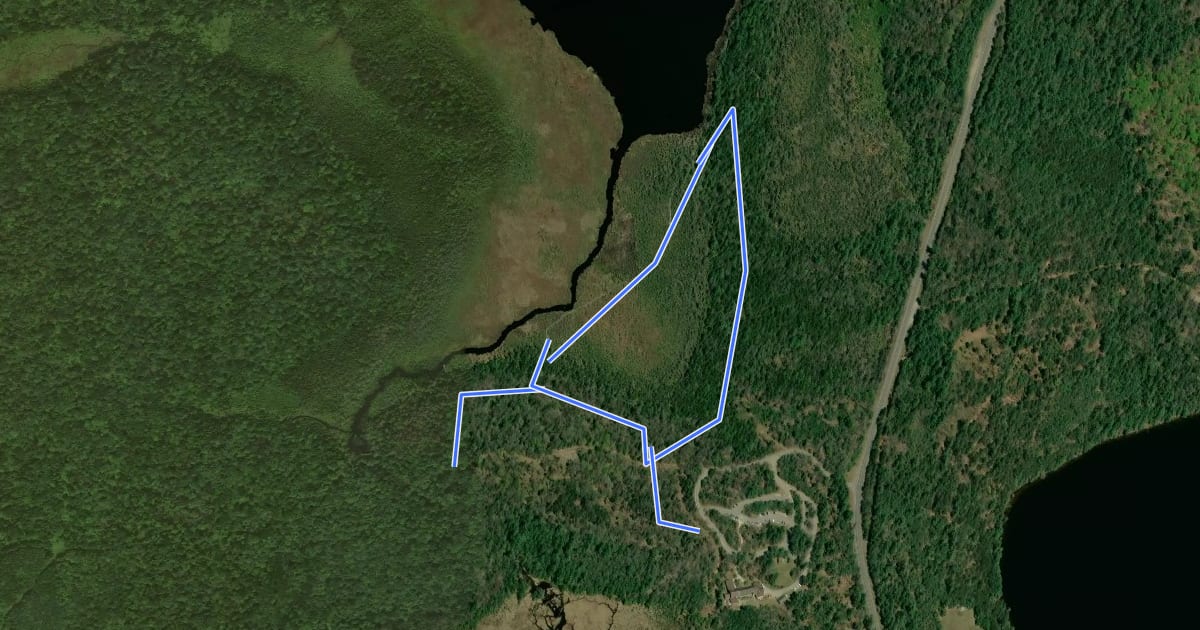 Маршрут Boreal Life Trail на спутниковом снимке