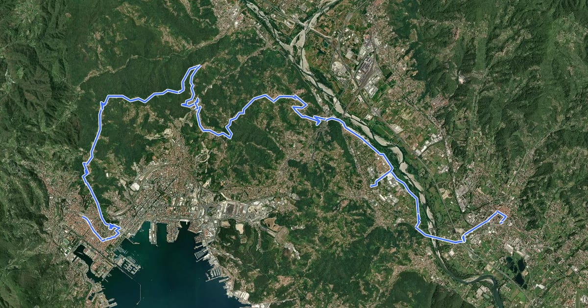 Маршрут Borghi bassa Lunigiana 3 на спутниковом снимке
