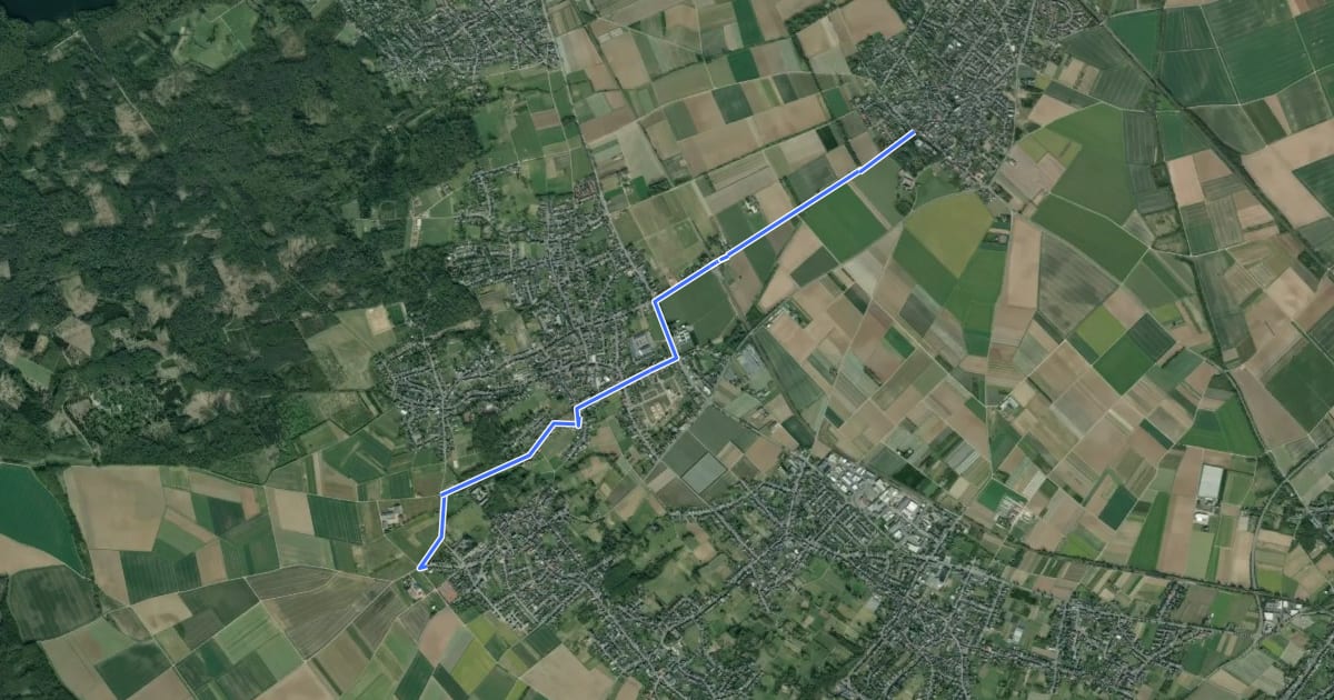 Маршрут Bornheim (02) - (68) Bornheim на спутниковом снимке