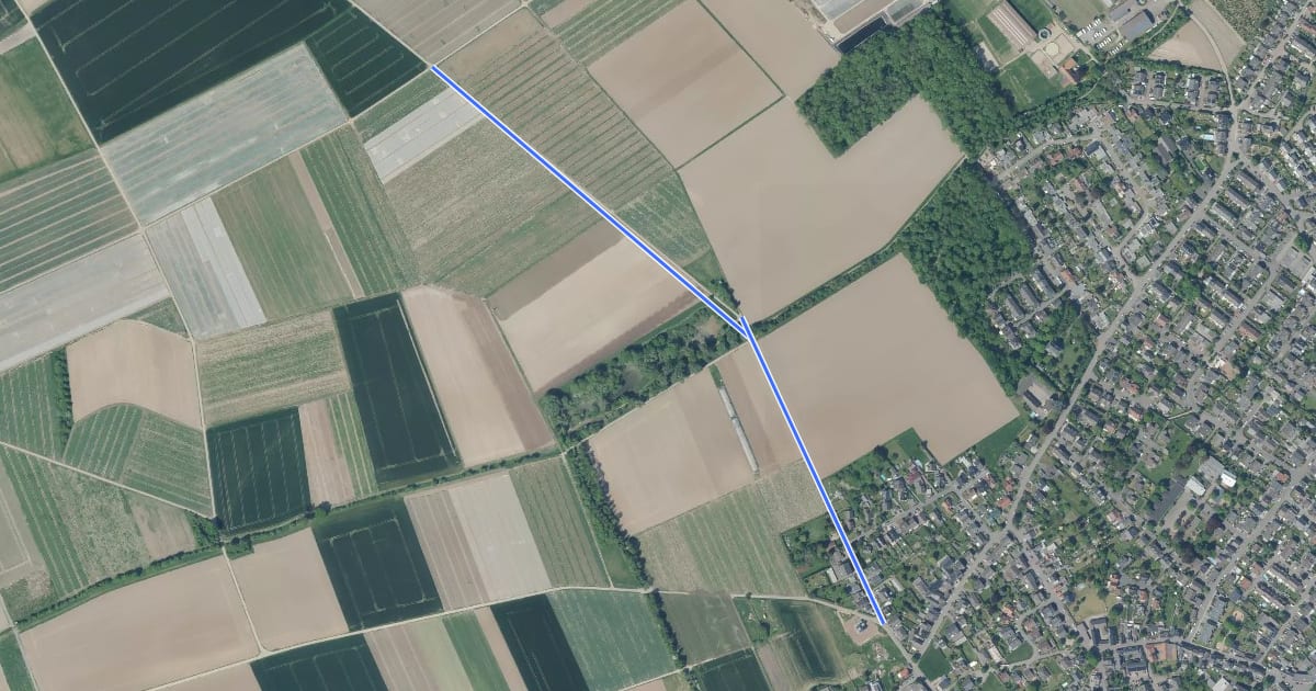 Маршрут Bornheim (02) - Bornheim (80) на спутниковом снимке