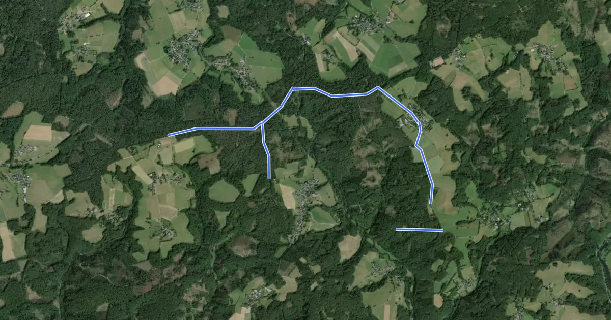 Маршрут Bornscheid Rundweg A3 на спутниковом снимке