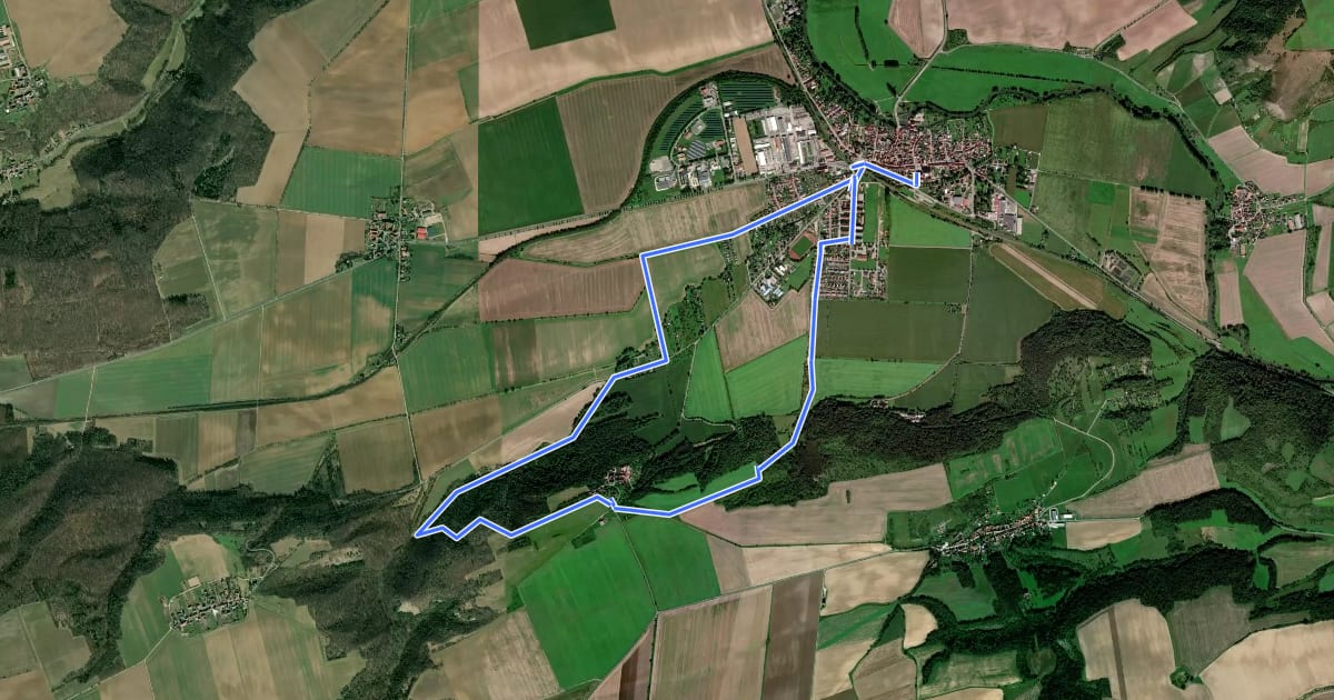 Маршрут Borntal Rundweg на спутниковом снимке