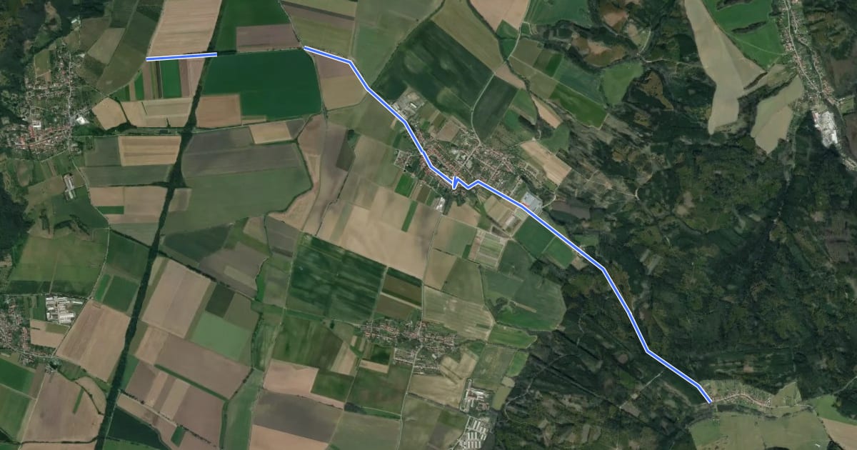 Маршрут Borotín, křiž., napojení na 5147 - Pohora на спутниковом снимке