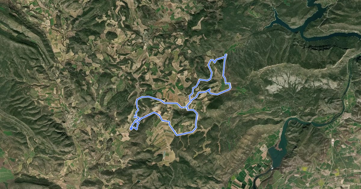 Маршрут Bosc de Privà на спутниковом снимке