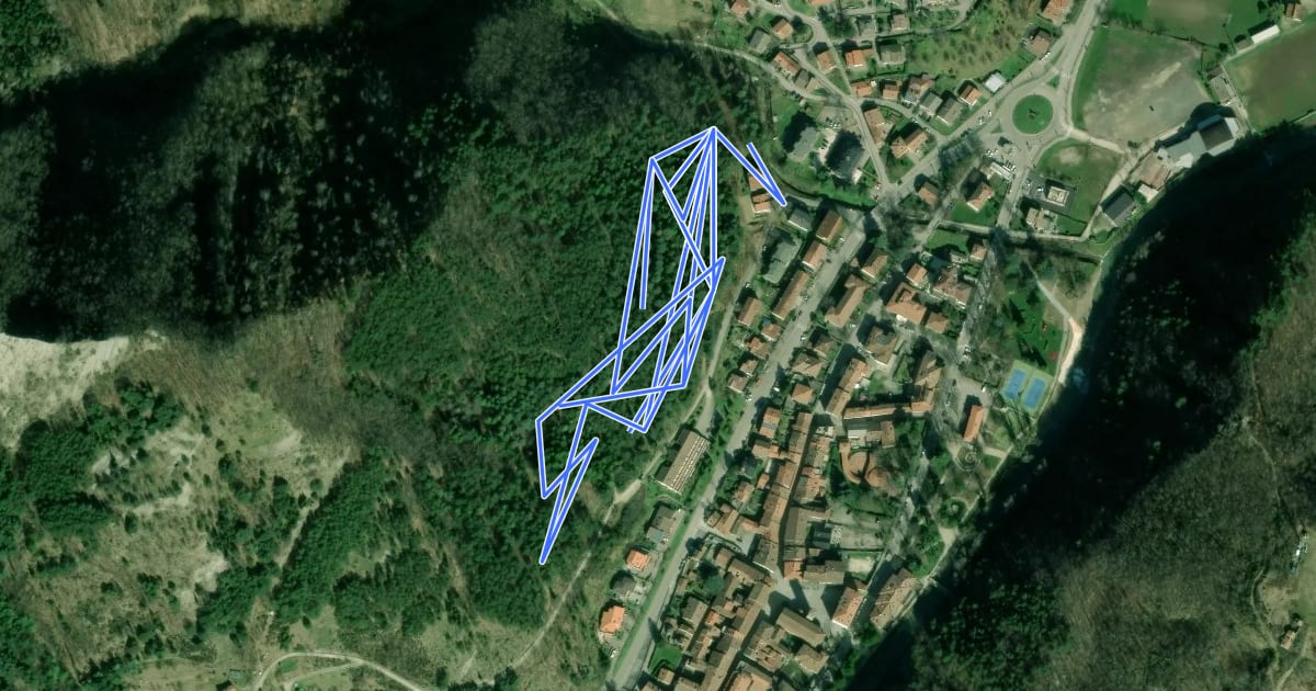 Маршрут Bosco del Benessere на спутниковом снимке