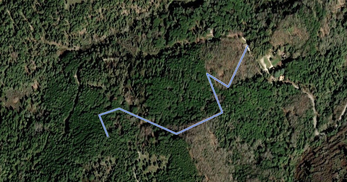 Маршрут Bosco di Santa Maria var. B на спутниковом снимке