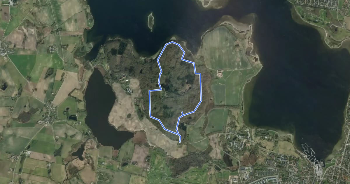 Маршрут Boserup Rundt 5 km на спутниковом снимке