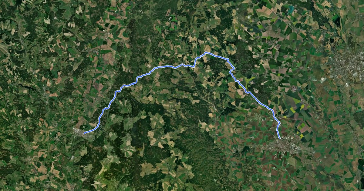 Маршрут Boskovice, evang.kostel - Prostějov, ul.Pod Kosířem, Hloučela на спутниковом снимке