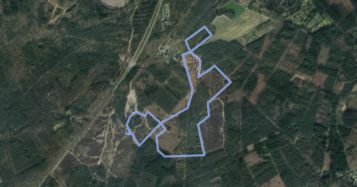Маршрут Boswachterpad Cultuurroute на спутниковом снимке