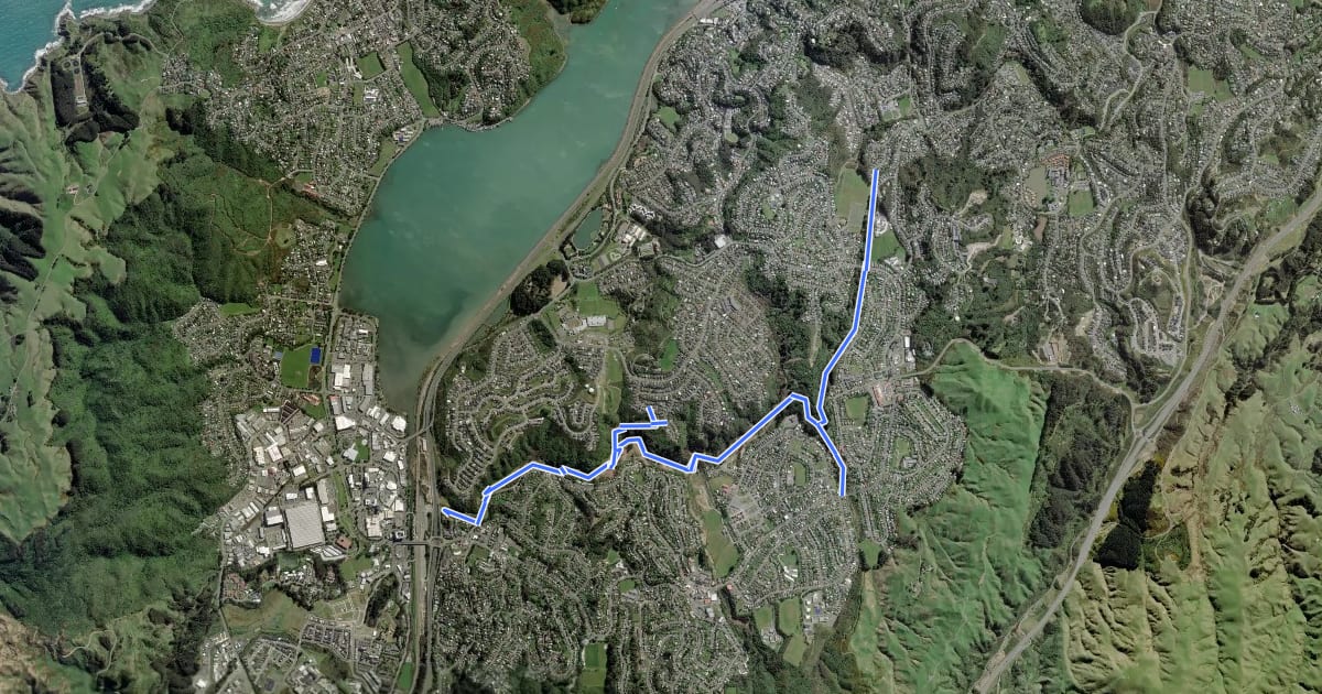 Маршрут Bothamley Pathway на спутниковом снимке