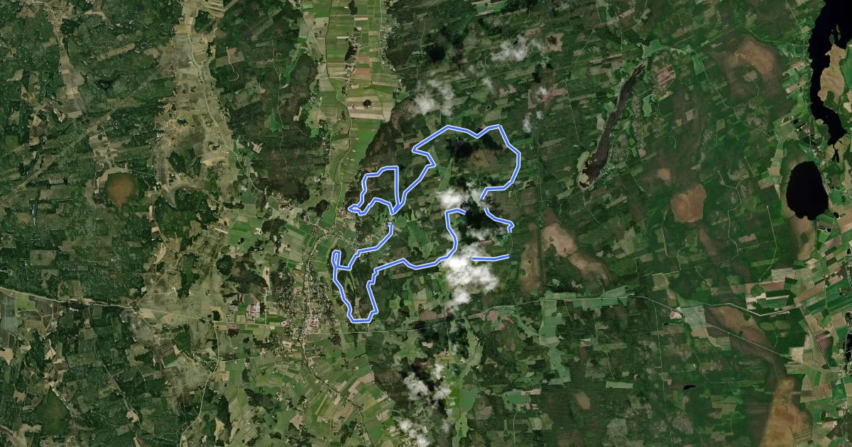 Маршрут Botnia MTB на спутниковом снимке