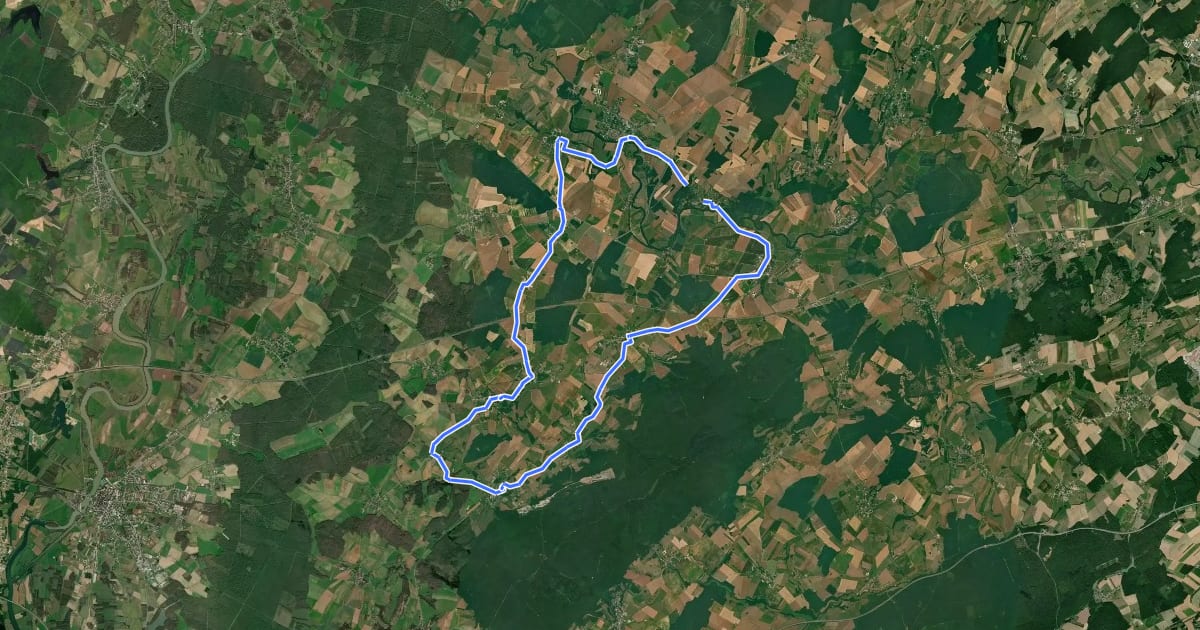 Маршрут Boucle 4 : Des croix pattées au Val d’Ognon на спутниковом снимке