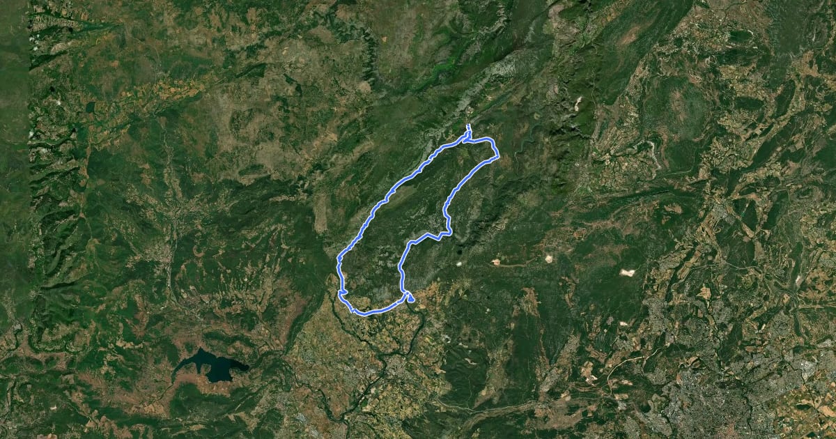 Маршрут BOUCLE CYCLO N°4 – LES GORGES DE L’HÉRAULT ET LE COL DES LAVAGNES на спутниковом снимке