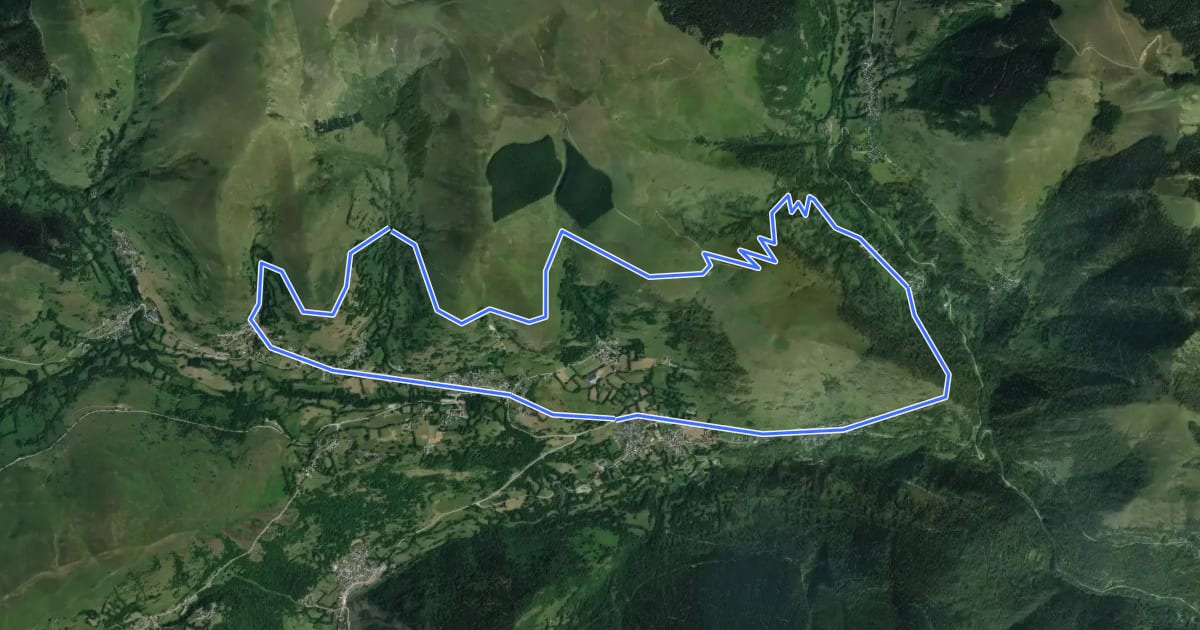 Маршрут Boucle dans la vallée du Larboust et la Vallée d'Oueil на спутниковом снимке