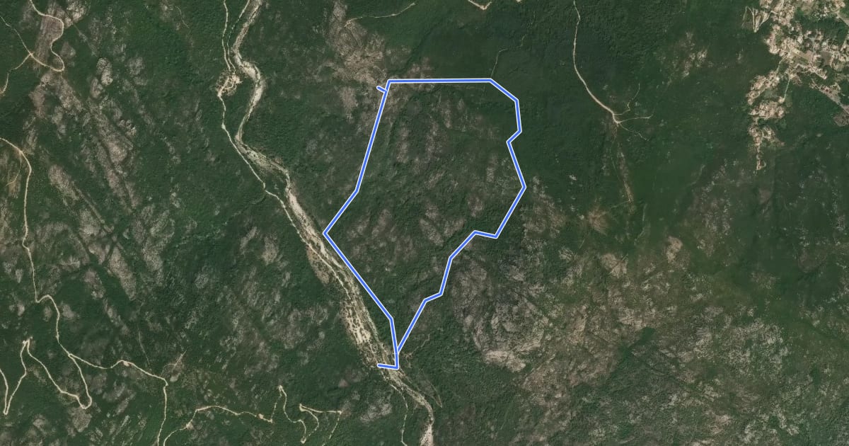 Маршрут Boucle de Cinaghja на спутниковом снимке