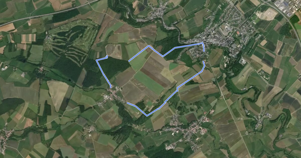 Маршрут Boucle de la Burg на спутниковом снимке