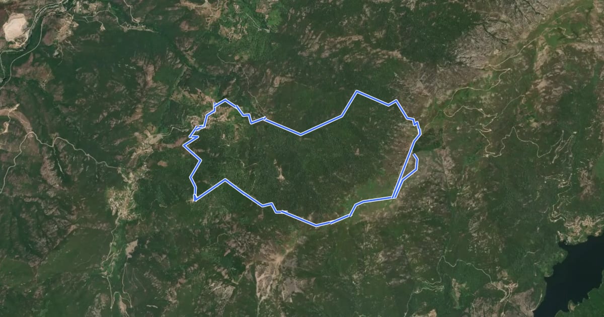 Маршрут Boucle de la Punta di l'Alcudina на спутниковом снимке