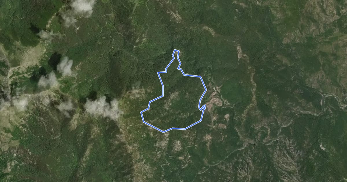 Маршрут Boucle de Petra di Ripa на спутниковом снимке